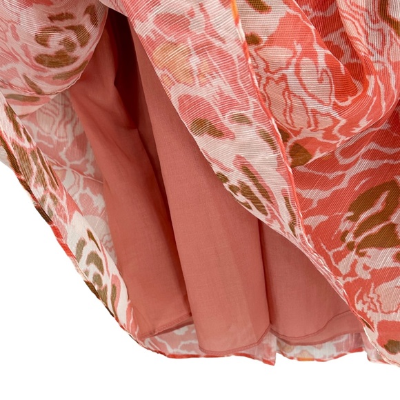 TANYA TAYLOR Dress York Lined Guava Multi - Picture 9 of 13